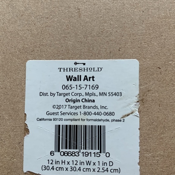 Threshold Pressed Paper Botanical Wall Art and bee set of‎ two wooden - Picture 5 of 15